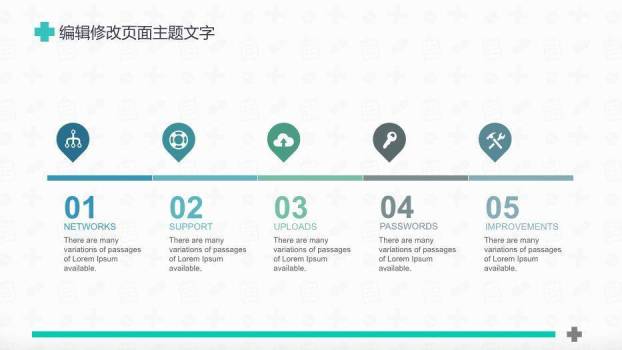 绿色极简风简约全面医疗系统专用PPT模板8