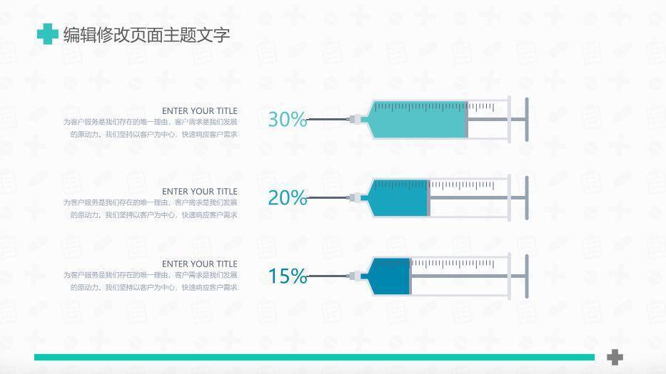 绿色极简风简约全面医疗系统专用PPT模板2
