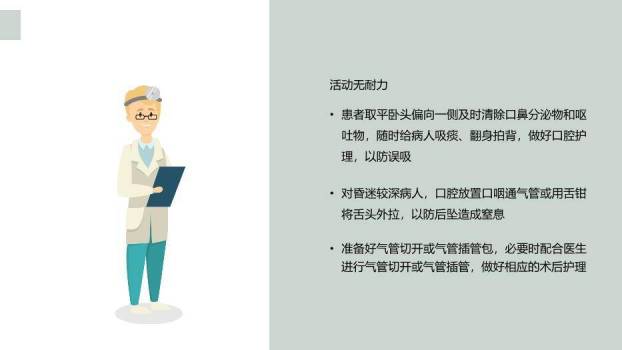 绿色几何脑出血个案护理查房PPT模板4