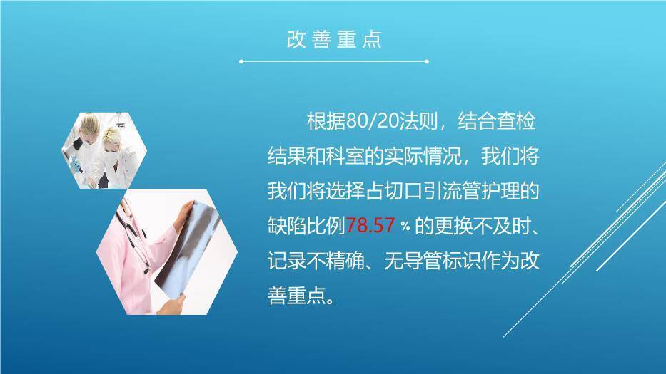 绿色剪影风降低切口引流管护理的缺陷率PPT模板5