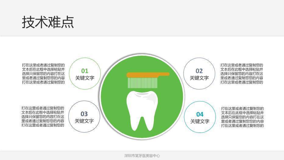 绿色卡通风健康牙齿口腔护理PPT模板1