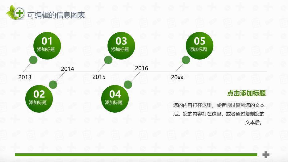 绿色清新医疗风医院年度季度工作总结报告PPT模板6