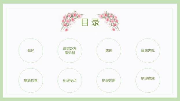 绿色小清新风胃癌病人的护理PPT模板9