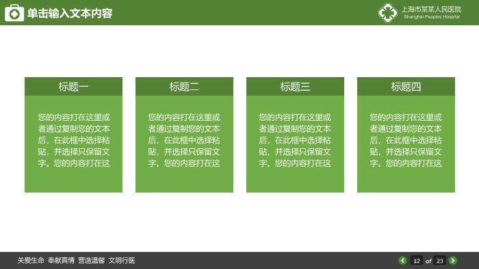 绿色自然卡通风医学报告演示PPT模板3