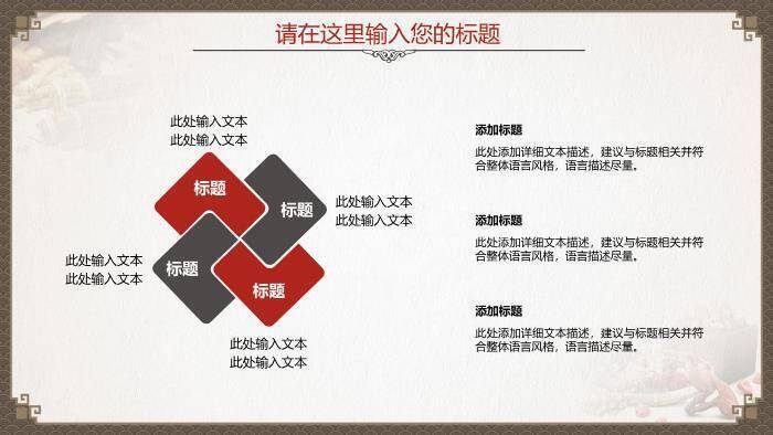 米黄色古典国风大医精诚厚德怀仁中医中药PPT模板2
