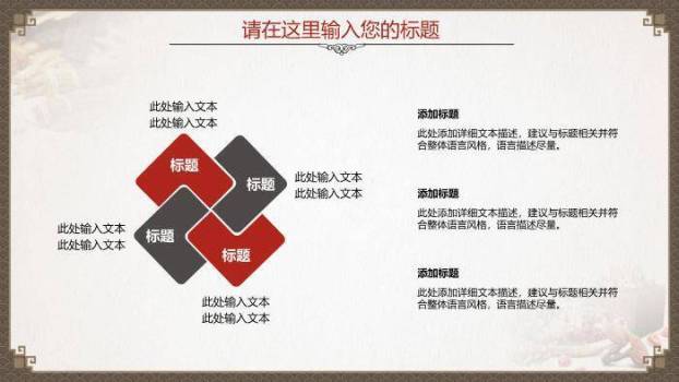 米黄色古典国风大医精诚厚德怀仁中医中药PPT模板2