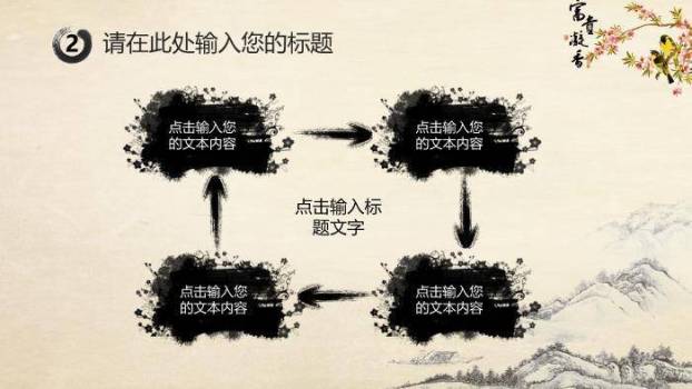 米黄色古风水墨风传统中医养生文化PPT模板6