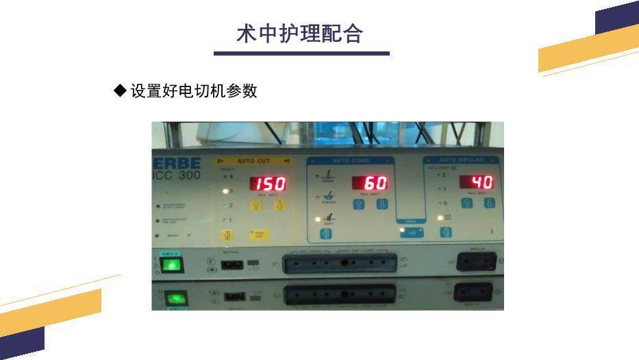 黄色几何风经尿道前列腺电切手术配合PPT模板4