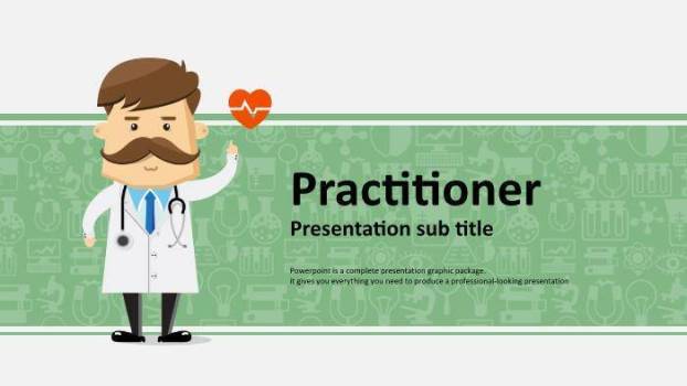 绿色卡通风Practitioner医疗汇报PPT模板(1)0