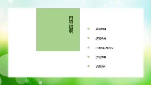绿色自然风胎膜早破病人的护理个案分享PPT模板7