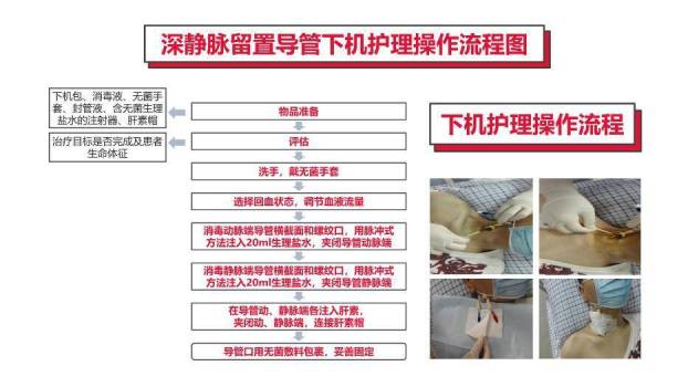 红色血液透析留置导管护理PPT模板5