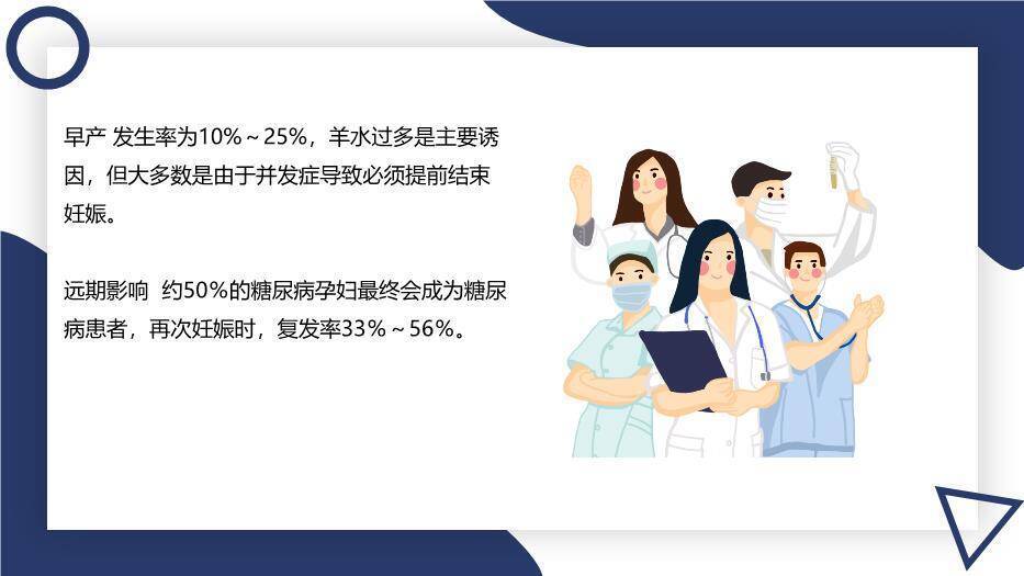 蓝色极简几何风妊娠期糖尿病PPT模板4