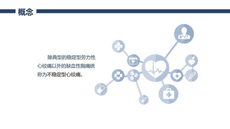 蓝色几何线条风冠心病护理查房PPT模板8