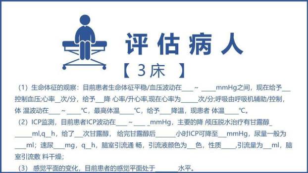 蓝色医疗护理查房PPT模板1