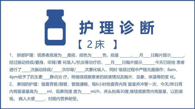 蓝色医疗护理查房PPT模板4