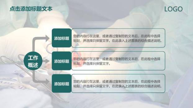 绿色手术医生手术工作PPT模板1