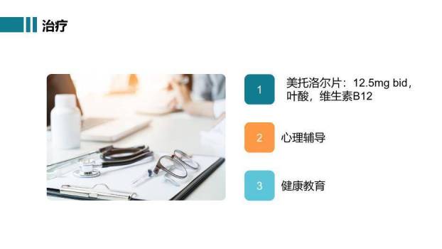 绿色水彩插画风病例汇报PPT模板6