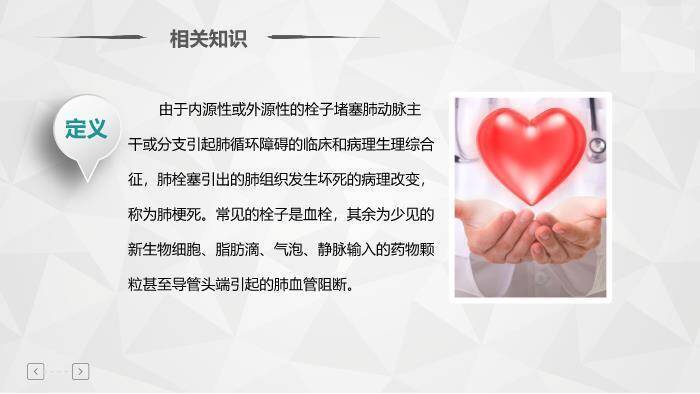 绿色医疗肺栓塞病人护理PPT模板3