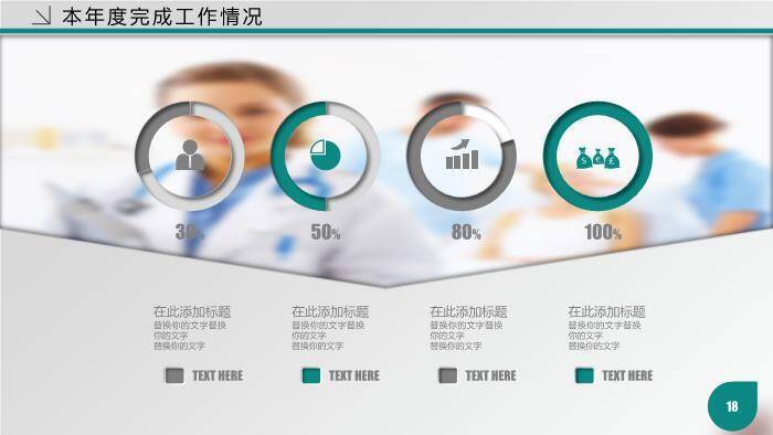 绿色字母艺术风医疗绿医疗行业工作报告PPT模板9