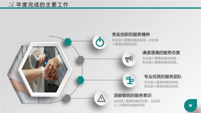 绿色字母艺术风医疗绿医疗行业工作报告PPT模板7