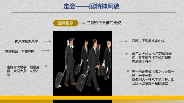 黄色商务风商务礼仪培训PPT模板6
