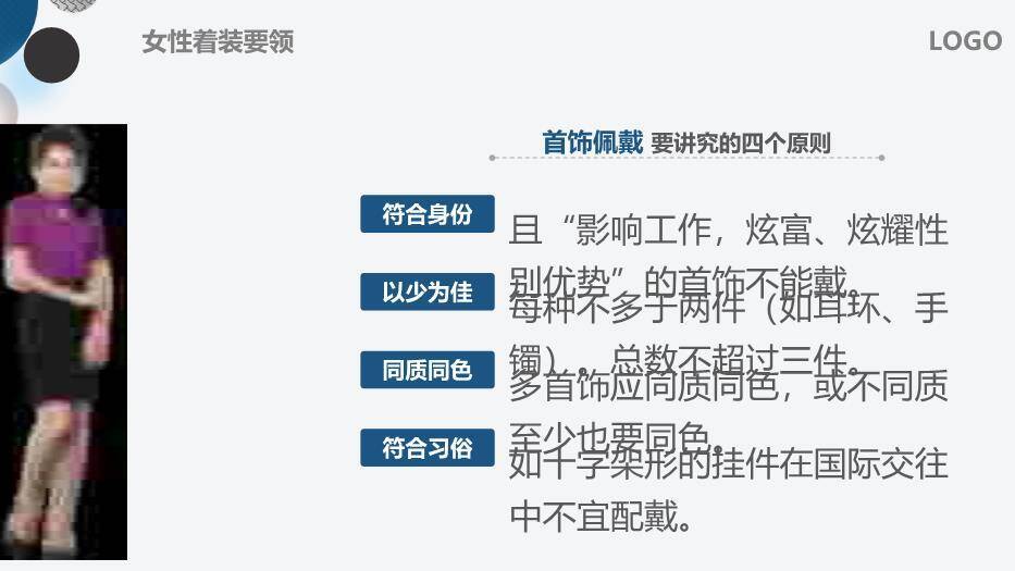深蓝色商务风企业商务礼仪培训PPT模板6