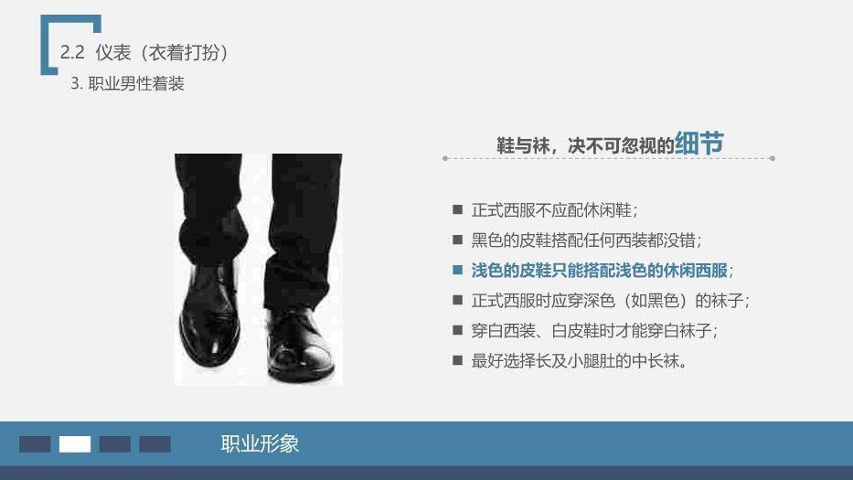 深蓝色商务风商务礼仪培训PPT模板9