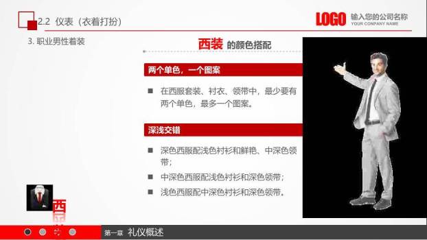 红色商务风实用员工入职商务礼仪培训PPT模板6
