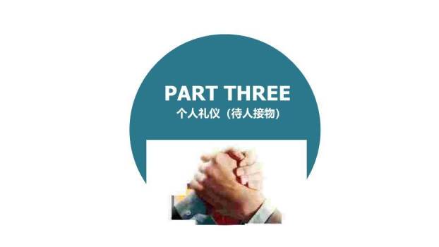 蓝绿色商务风商务礼仪培训PPT模板5