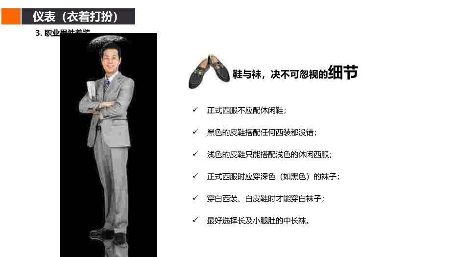 橙色商务风商务实用礼仪培训PPT模板9