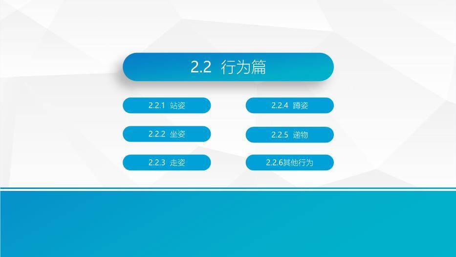 蓝色商务风精美全面商务礼仪常识PPT模板4