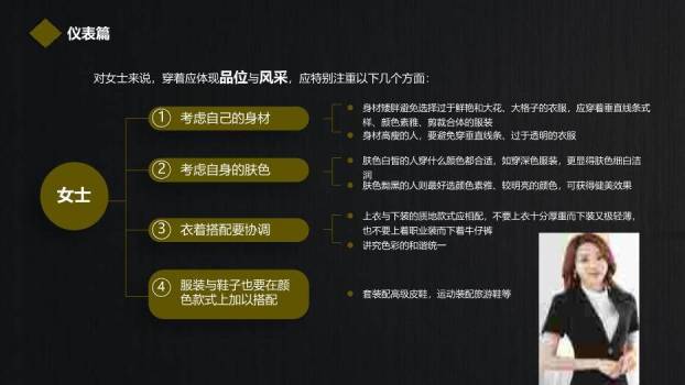 橄榄绿色简约风精美全面商务礼仪常识PPT模板1