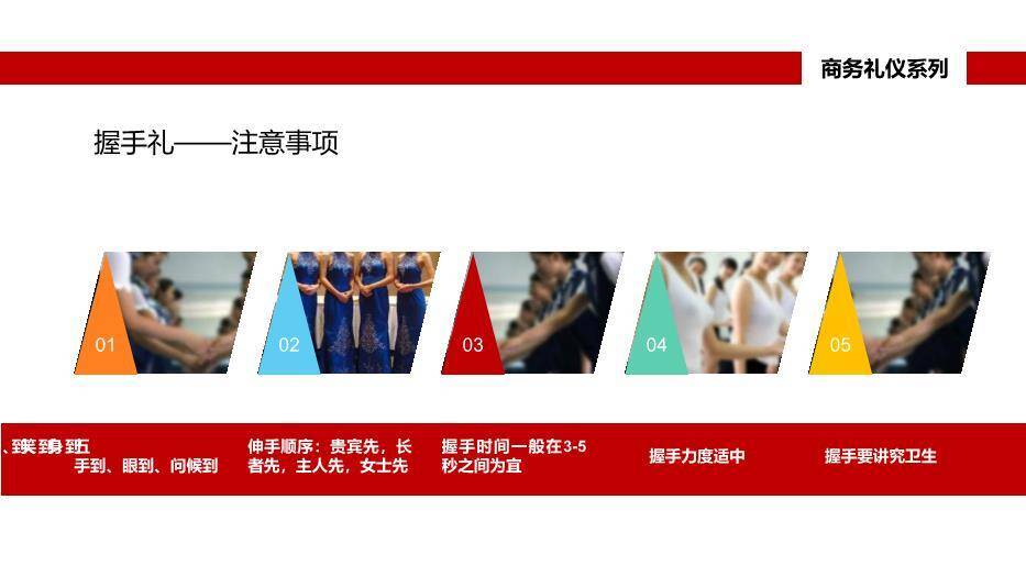 红色商务风商务礼仪系列营销礼仪PPT模板8