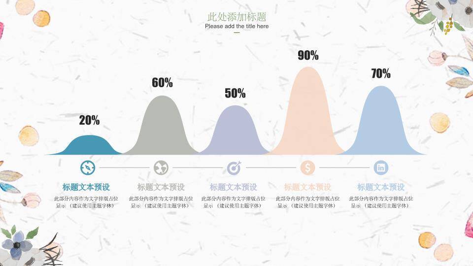 小清新多肉教育总结PPT模板1