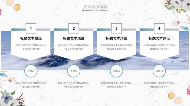 小清新多肉教育总结PPT模板2