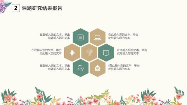 文艺风复古雕花答辩PPT模板2
