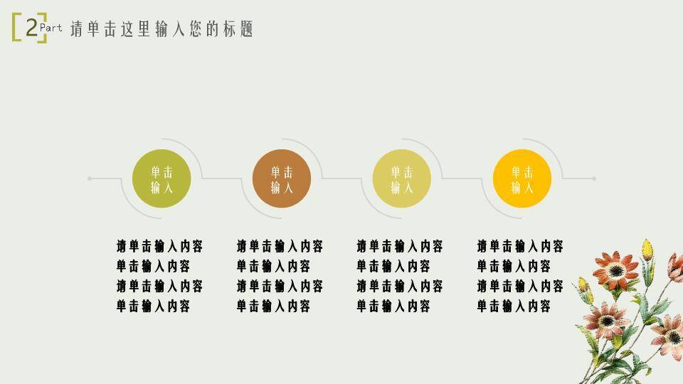 文艺风复古植物图谱PPT模板2