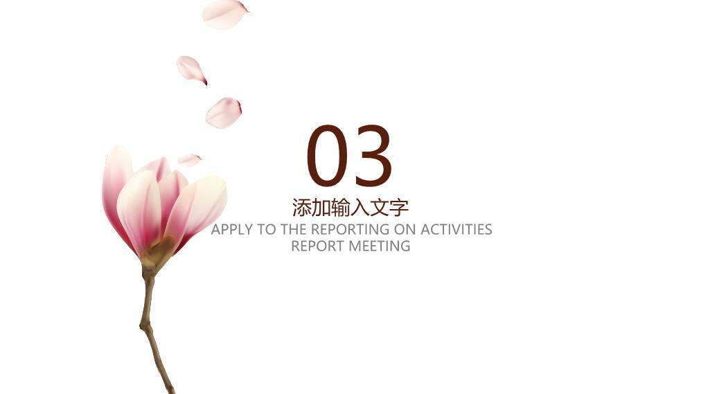 文员风粉色玉兰商务通用PPT模板6