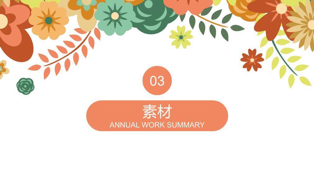 文艺风复古花卉通用PPT模板4