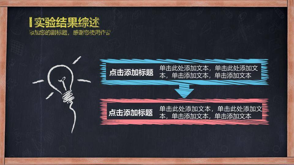 黑板书本通用毕业答辩PPT模板4