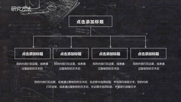 黑板学习图标毕业论文答辩PPT模板1