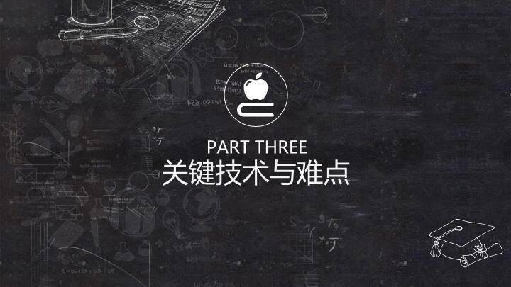 黑板学习图标毕业论文答辩PPT模板6