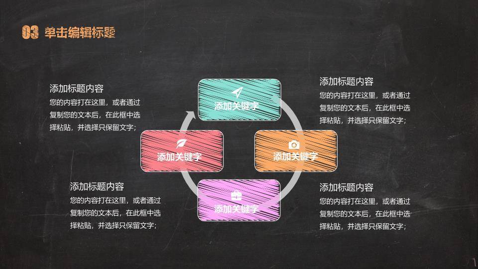 黑板奖杯图标毕业答辩PPT模板8