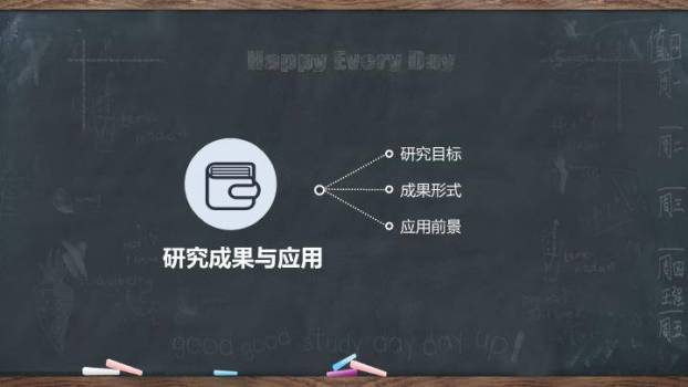 黑板英文胡萝卜趣味答辩PPT模板8