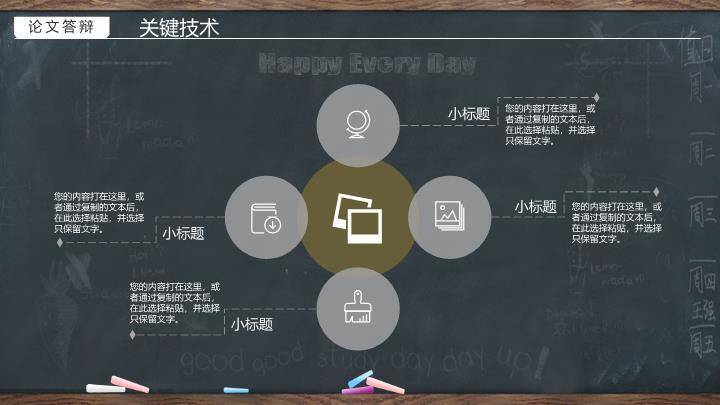 黑板英文胡萝卜趣味答辩PPT模板5