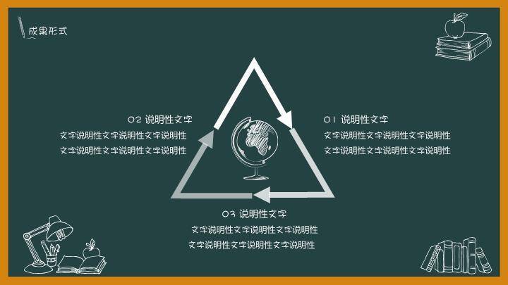 绿黑板纸飞机我的论文答辩PPT模板9