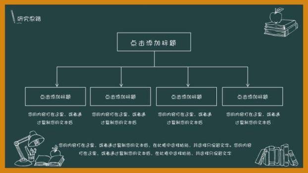 绿黑板纸飞机我的论文答辩PPT模板1