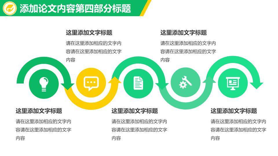 中国人民大学黄绿几何答辩PPT模板9