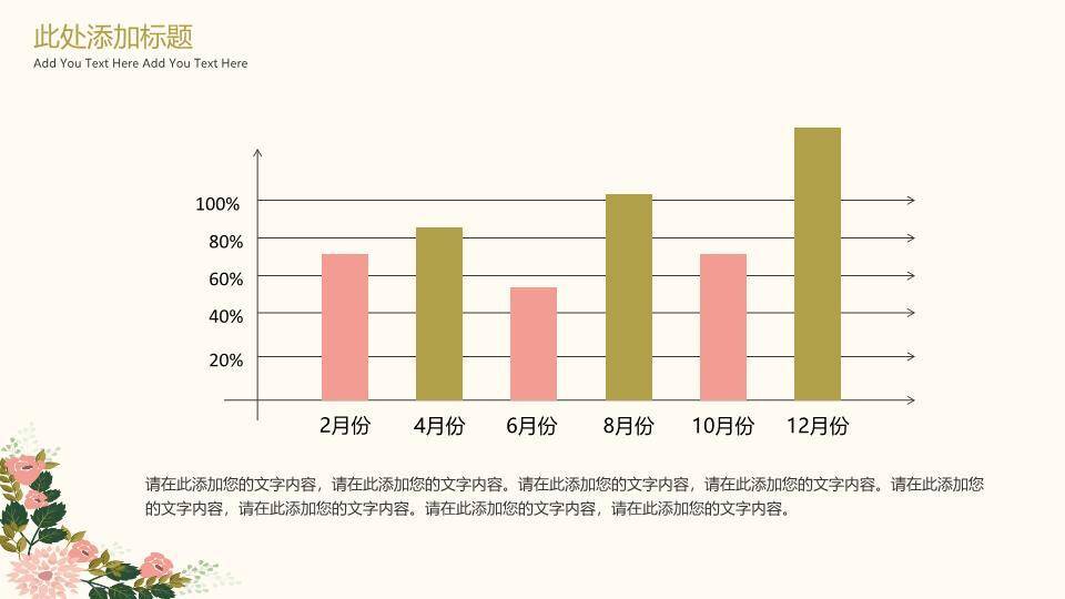 金框玫瑰花卉典雅毕业答辩PPT模板4