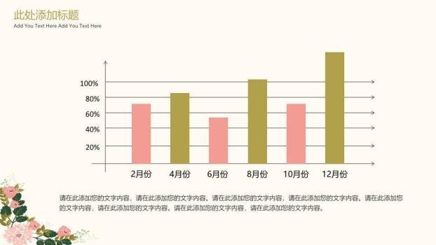 金框玫瑰花卉典雅毕业答辩PPT模板4